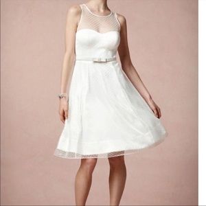 Anthro BHLDN Quillaree Swiss Dot Mesh Dress